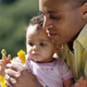 Black dads say the future's bright for their kids. (Brand X Pictures)